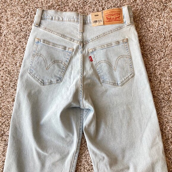 NWT Levi’s Ribcage Straight Ankle Jeans Womens 28 Pretty Diva Mermaid Button Fly - Picture 8 of 9